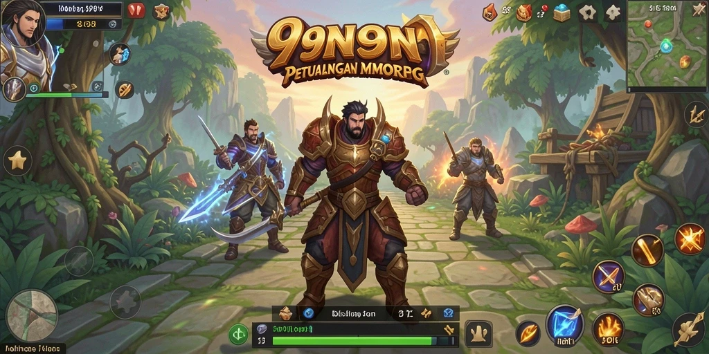 Gameplay 9N9N yang mendebarkan dan seru di dunia MMORPG.