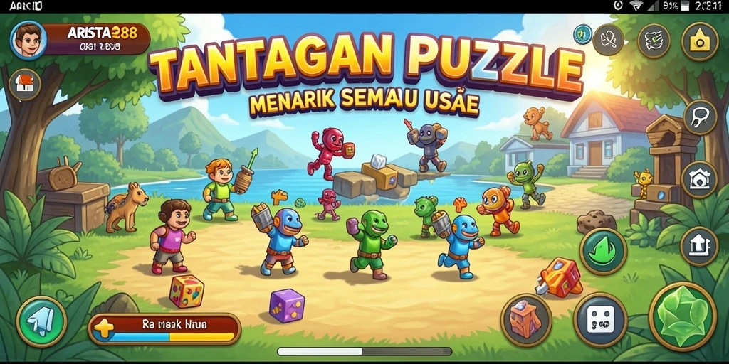 Gameplay ARISTA88 yang menarik dan penuh tantangan puzzle.