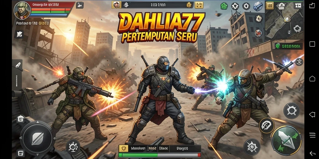 Tampilan gameplay seru dalam DAHLIA77 yang menunjukkan strategi pertempuran.