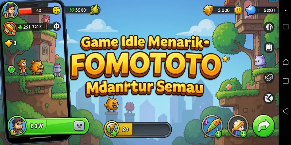 Tampilan gameplay menarik dari FOMOTOTO dengan elemen Idle.