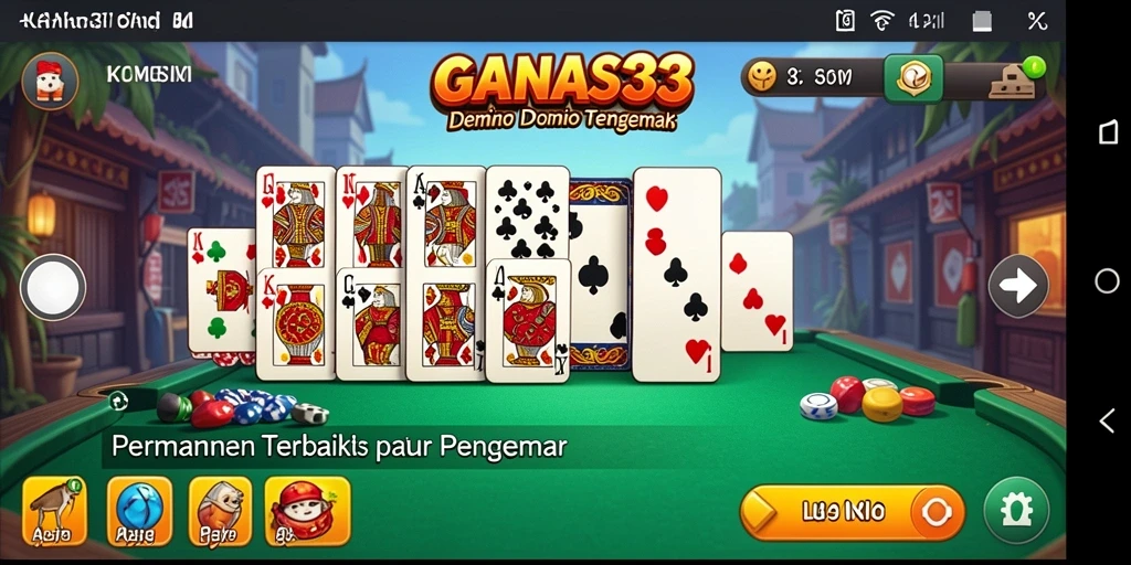 Tampilan menarik dari gameplay Domino di GANAS33.