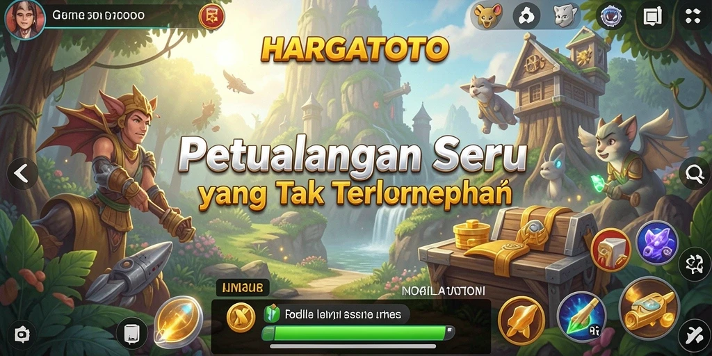 Tampilan menarik dalam gameplay petualangan HARGATOTO.