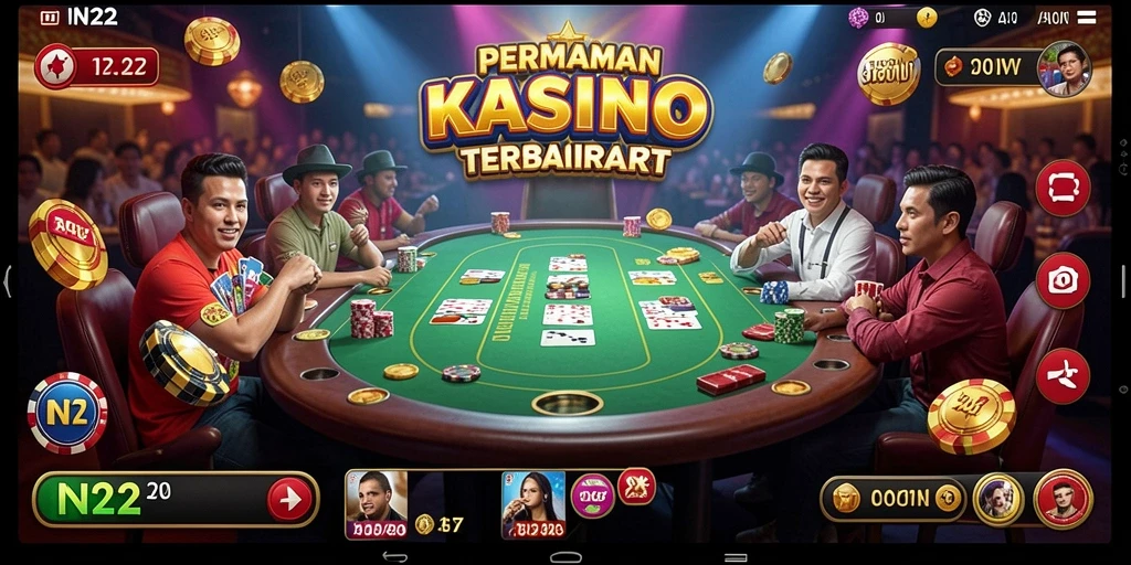 Screenshot gameplay IN22 menunjukkan keseruan bermain Kasino.