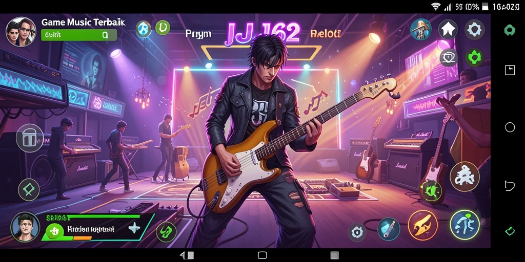 Tampilan gameplay JJ62 menampilkan interaksi yang menarik dengan musik.