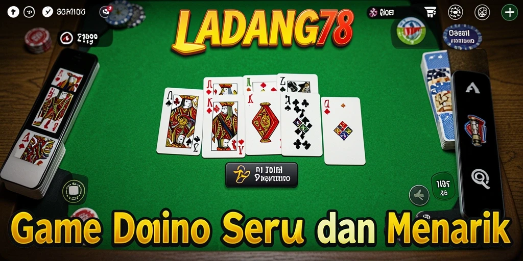 Tampilan menarik dari gameplay Domino di LADANG78.