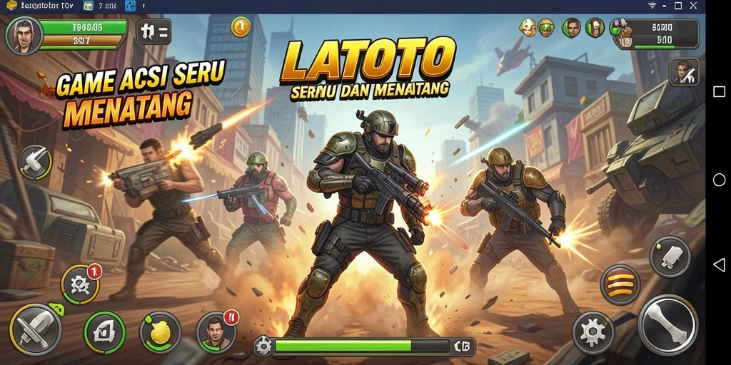 Tangkapan layar LATOTO menampilkan aksi pertempuran yang mendebarkan.