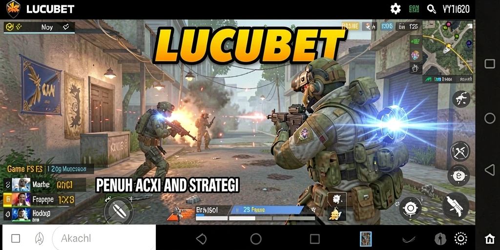 Screenshot gameplay LUCUBET dengan aksi tembak-menembak yang mendebarkan.