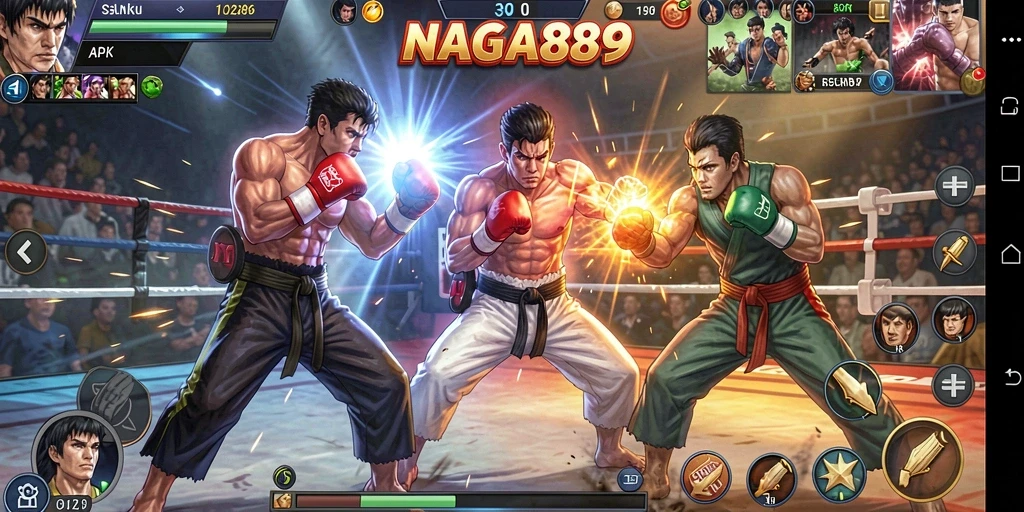 Tampilan gameplay Fighting yang intens dan menegangkan.