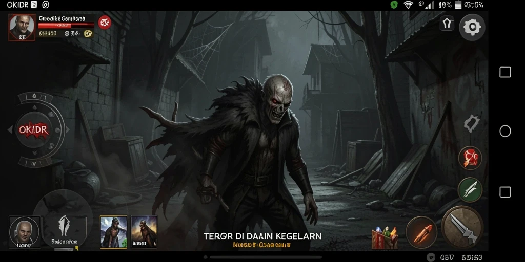 Tangkapan layar menampilkan gameplay menegangkan dari OKIDR.