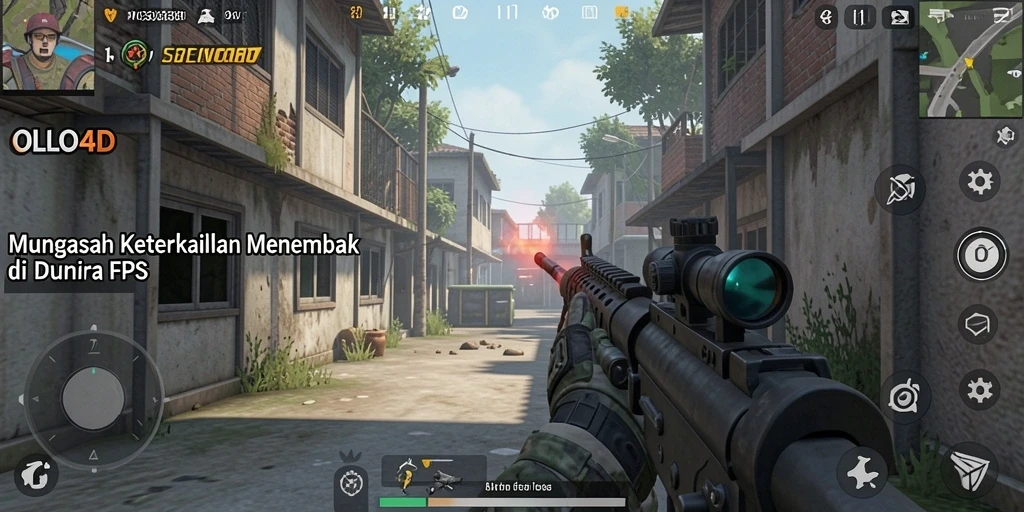 Screenshot utama OLLO4D menampilkan aksi tembak-menembak yang mendebarkan.