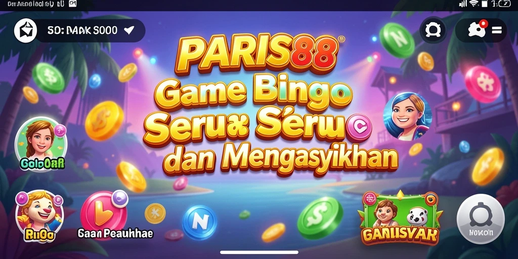 Screenshot gameplay Bingo PARIS88 dengan antarmuka yang menarik.