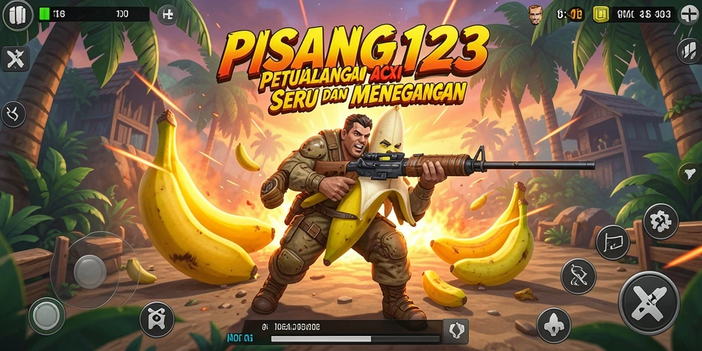 Screenshot PISANG123 menampilkan aksi mendebarkan dalam gameplay.