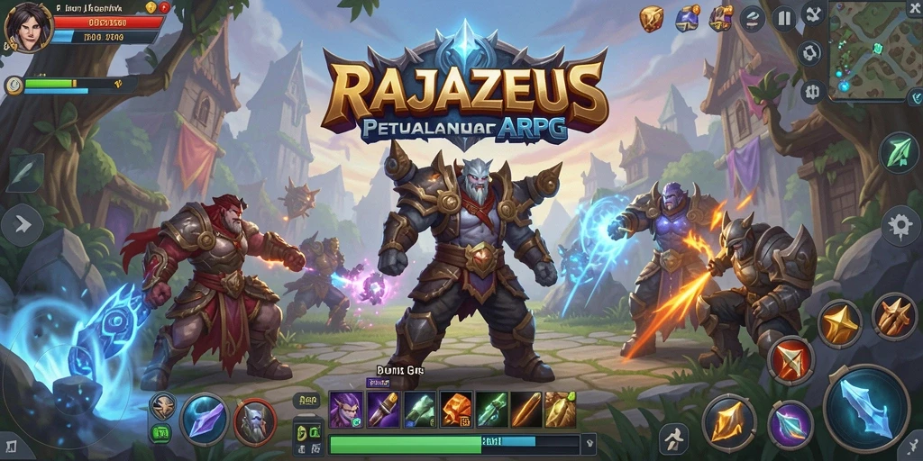 Tampilan dinamis dalam pertarungan ARPG RAJAZEUS.