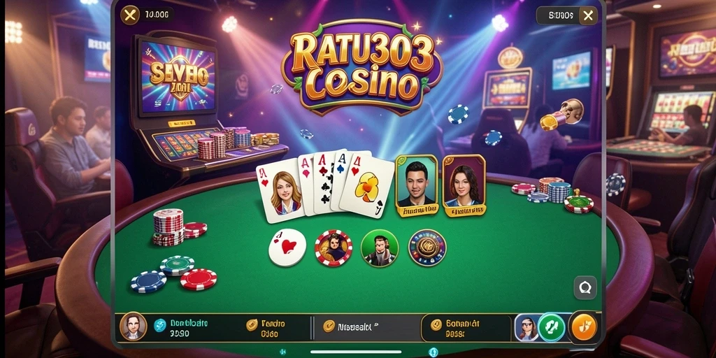 Tampilan gameplay Live Casino yang mendebarkan di RATU303.