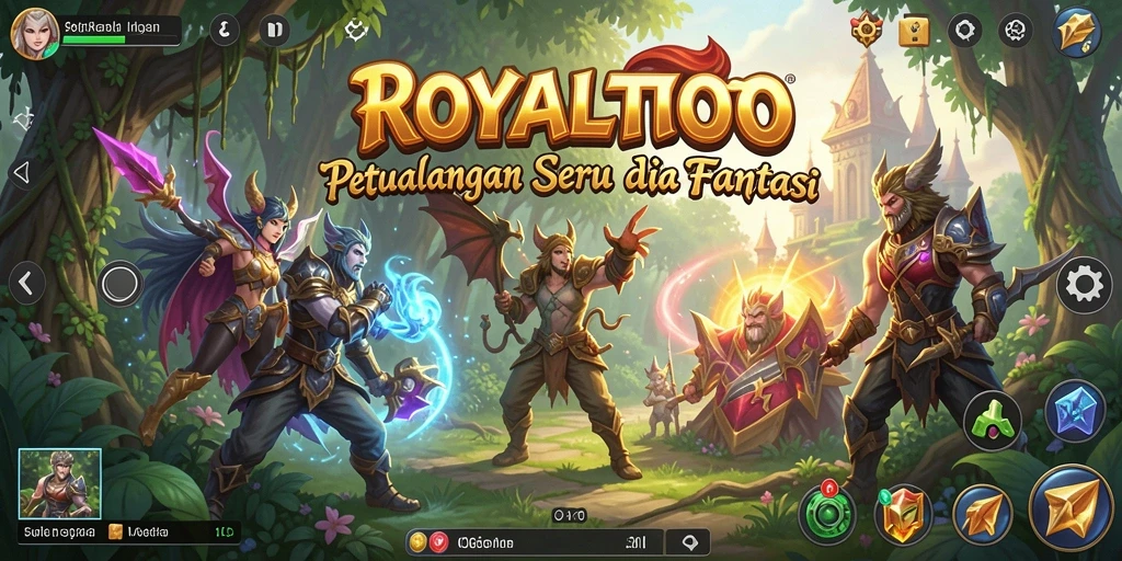 Tampilan gameplay seru di dunia petualangan ROYALTOTO.
