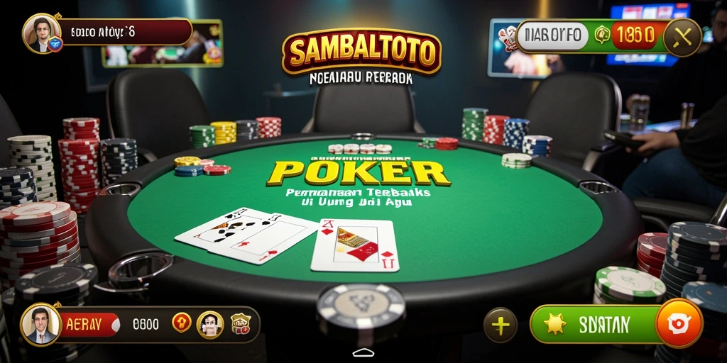 Tampilan screenshot SAMBALTOTO saat bermain Poker dengan teman-teman.
