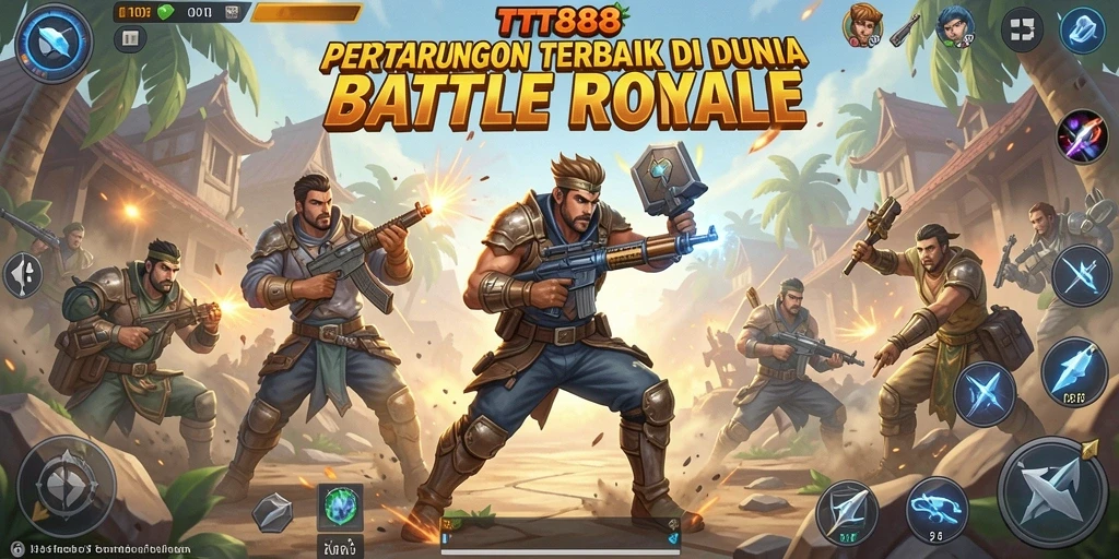 Gameplay seru dalam pertarungan Battle Royale TTT888.