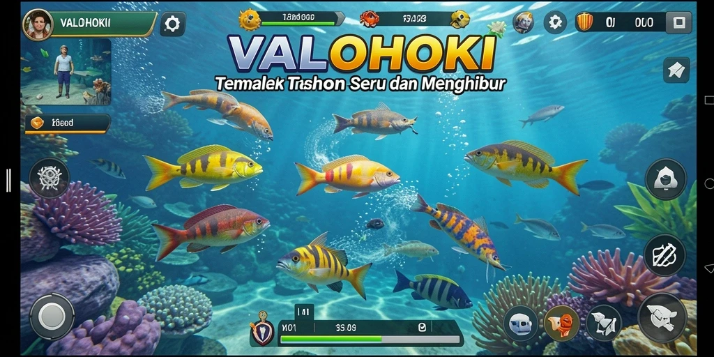 Tampilan seru gameplay Tembak Ikan VALOHOKI yang memikat.