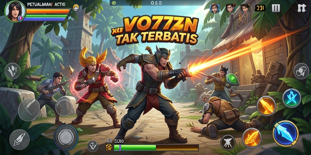 Screenshot VO777 menunjukkan aksi mendebarkan saat bertempur.