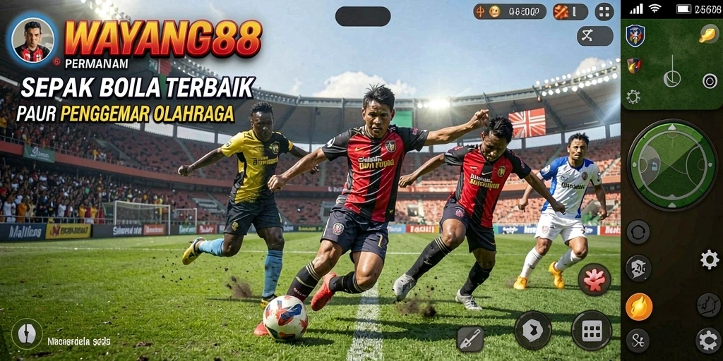 Tampilan gameplay <strong>WAYANG88</strong> yang mendebarkan dan penuh aksi di lapangan.