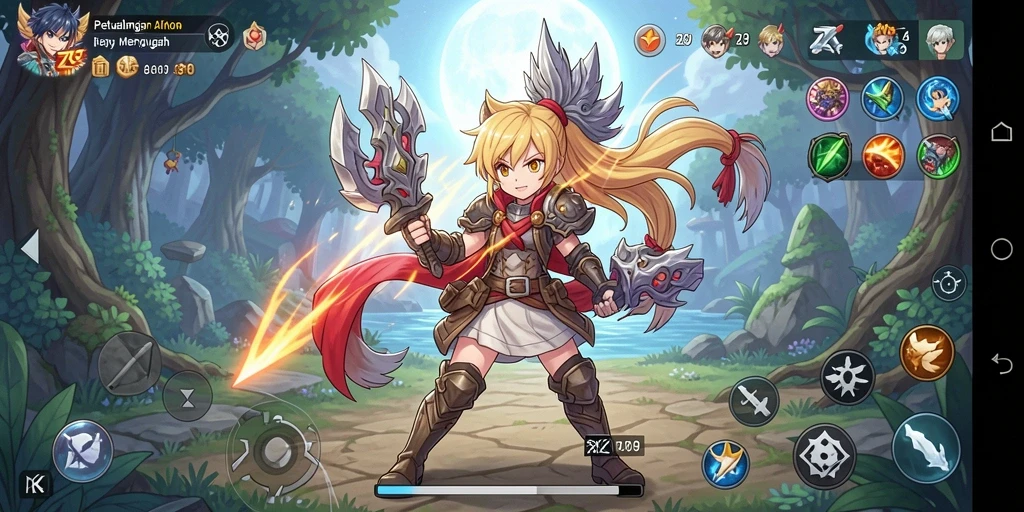 Tampilan gameplay mengagumkan dari ZK9 dengan karakter anime yang menarik.
